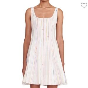 STAUD striped mini dress